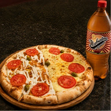Pizza Grande + Tubaína 2L (GRÁTIS)