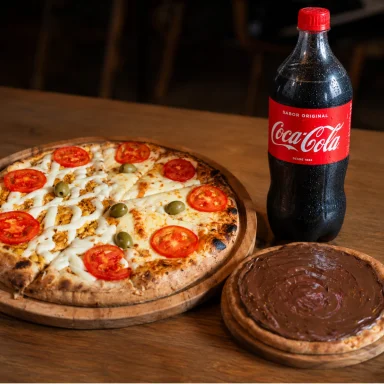 SUPER COMBO: Pizza Grande + Broto Doce + Coca-cola 1L