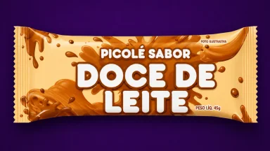 Picolé de doce de leite