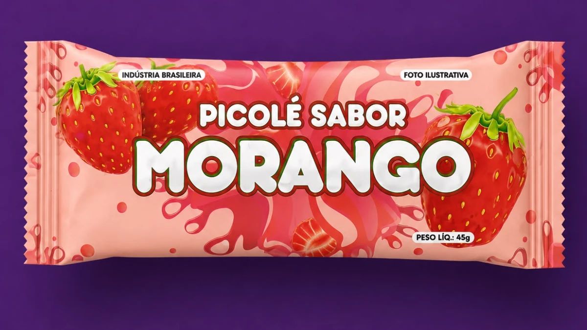 Picolé de Morango