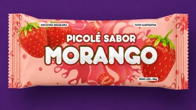Picolé de Morango