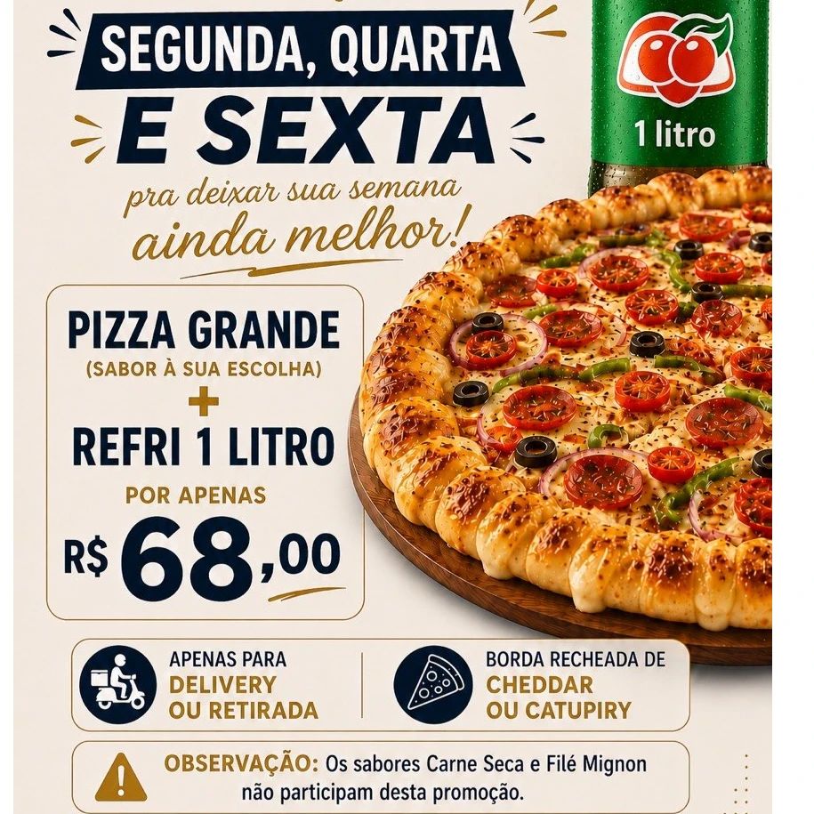 Combo Pizza Grande + Refrigerante 1L