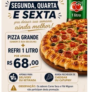 Combo Pizza Grande + Refrigerante 1L