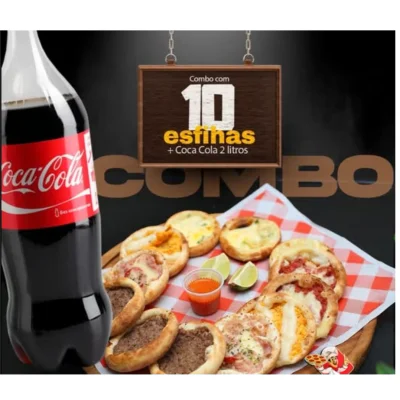 COMBO: 10 Esfihas + Coca-Cola 2L (GRÁTIS)