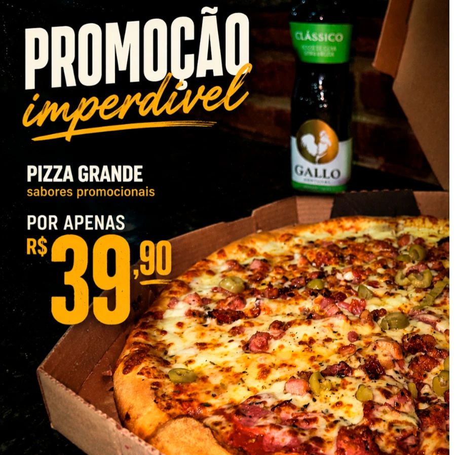 Pizza Grande por R$ 39,90