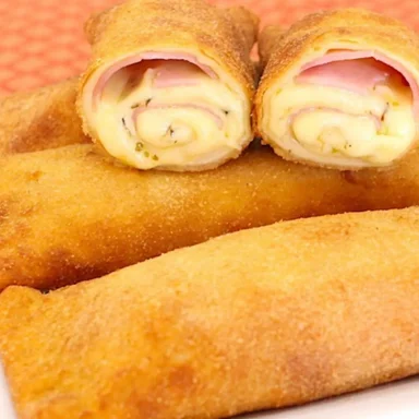 Enroladinho de presunto e queijo ( Frito)